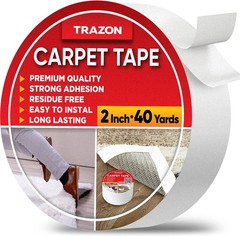 Carpet Binding Tape Double Sided – 2 In / 120 Ft (40 Yards) Tape Grippers for…