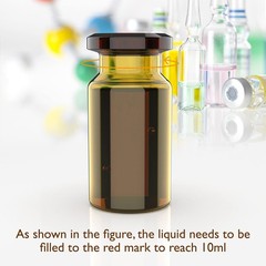 500/1000Pcs 10ml Amber Glass Vials Clear Headspace Lab Vials w/ Cap Sample Vials
