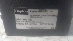 Dayton 4Z300 0.5 Max Input HP 29 Max Output RPM C-Face Speed Reducer