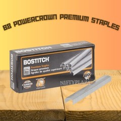 Bostitch Office B8 PowerCrown Premium Staples, 0.25 Inch Leg, Full-Strip silver