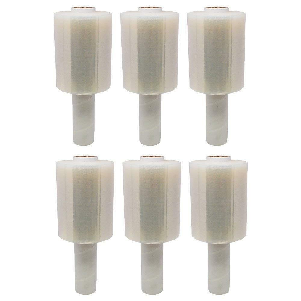 5″ in. x 1000FT 80 Gauge 6 Rolls Stretch Shrink Film Hand Wrap With Handle