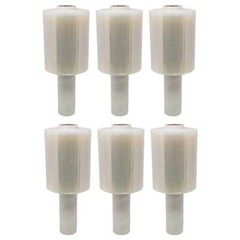 5″ in. x 1000FT 80 Gauge 6 Rolls Stretch Shrink Film Hand Wrap With Handle