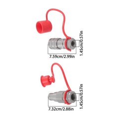 2 Pcs 3/8″ Flat Face Hydraulic Quick Disconnect Coupling Set 3/8″ NPT Thread