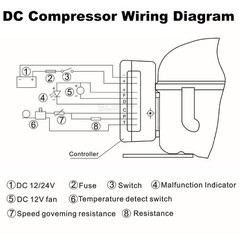 DC12/24V DONPER Car Refrigerator Compressor Driver for QDZH35G ZH35G SECOP BD80F