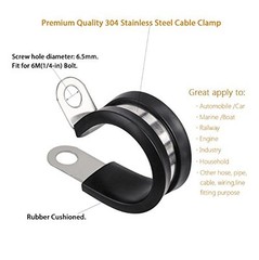 Cable Clamp, Lokman 12 Pack 3/4 Inch Stainless Steel Cable Clamp, Pipe Clamp,