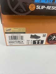 Skechers Mens Work Shoes Sz 11 Slip Resistant Memory Foam Slip On Black Mesh New