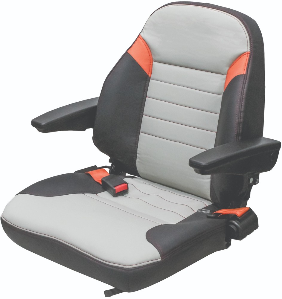 Mower Seat for Hustler Lawn Mowers – See Models Listed – w/ seatbelt and armrest