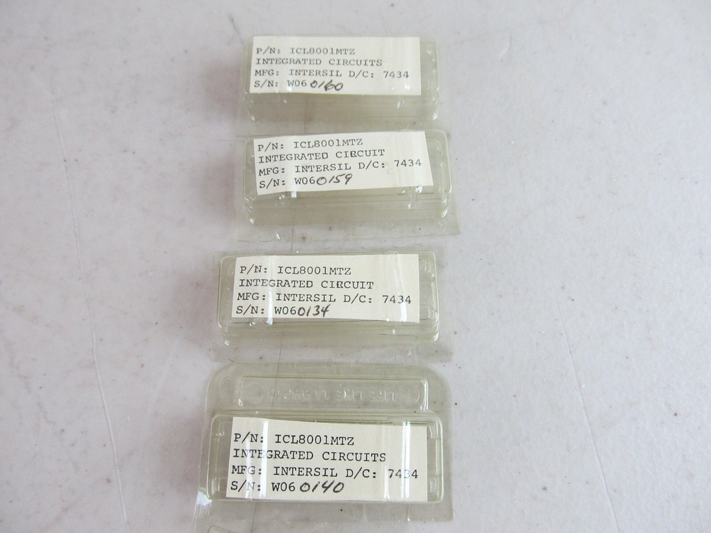 QTY=4 Intersil ICL8001MTZ Metal Can Operational Amplifier Vintage IC