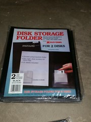 Lot – 10pkgs Duo-Tang 3-1/2″ Disk Storage Folders 2/pack Black NOD 59423-052BD