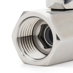 U.S. Solid 2pcs 304 Stainless Steel Mini Ball Valve 1/2 in FNPT x 1/2 in MNPT