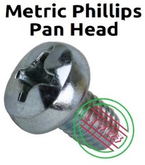 (20 Pieces) M5-0.8 x 8mm Metric Phillips Pan Head Machine Screw Zinc