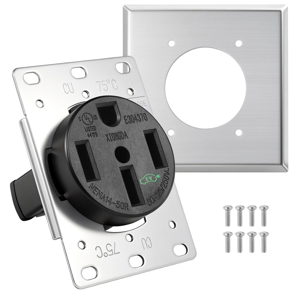 HBL9450A 14-50R Socket 50A 125/250V UL Certified EV Charging