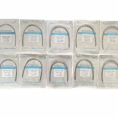 Dental Ortho Arch Wire NiTi Stainless Steel Ovoid/Natural Round Rectangular Wire