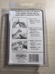 Flexible Magnetic Tape with Adhesive Backing 1/2in x 10 feet