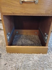 Vintage Wood Filing File Cabinet Industrial Mission Style Oak 2 Drawer Brass K35