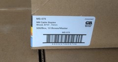 Case of 5000 (10-500 Packs) Gardner Bender 9/16 NM Cable Staples MS-575