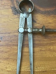 Lot Of 2 Vintage J. Stevens A & T Co. Outside Caliper & Starrett Inside Caliper