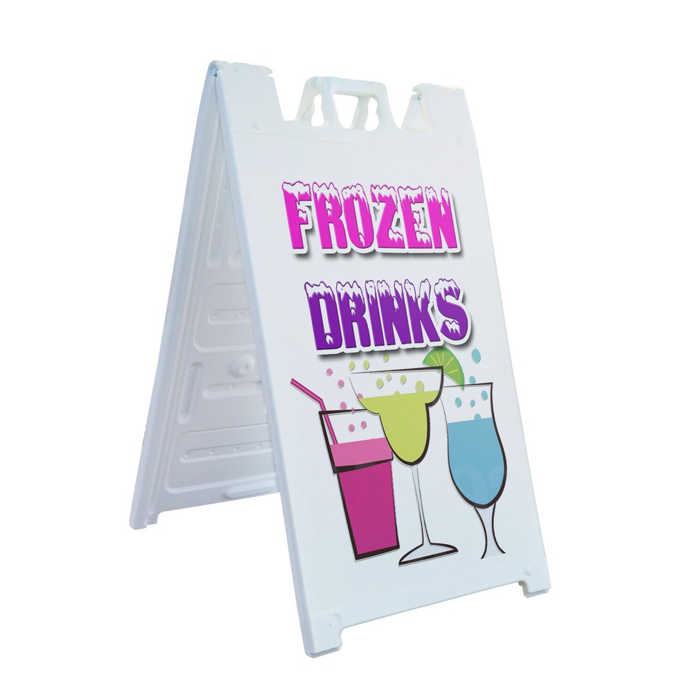A-frame Sidewalk Frozen Drinks 24″ x 36″ Double Sided A-Frame Sidewalk Sign