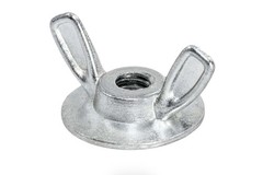 100 Pack 1/420 Zinc DieCast Washered Wing Nuts Metal Fasteners