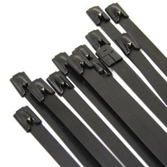T316 Stainless Steel Exhaust Wrap Multi-Purpose Locking Cable Metal Zip Ties