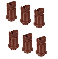 Pack of 6 – TeeJet Induction Flat Spray Tips Brown 110° Polymer Visiflo