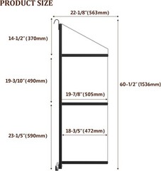 1/2/4 Pack 3 Tier Steel Cargo Shipping Container Shelving Shelf Brackets 22″x60″
