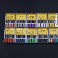 10-100Packs Dental Endo Files K-FILES Stainless Steel Hand Use 21 25 31 mm