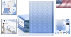 Lightweight Gradient Blue Bubble Mailers 100 Pack – Reliable Self-Seal Packaging