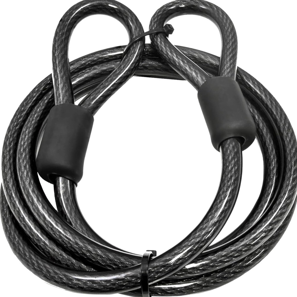 12mm 1/2 inch Heavy-Duty Security Cable, Vinyl Coated Braided Steel with Seal…