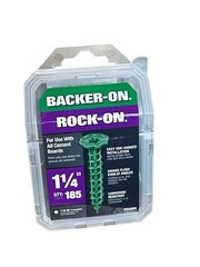 #9 x 1-1/4 in. Star Drive Cement Board Screws (185-Pack) Rock-On Backer-On