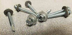12-14 X 1-1/2″ Unslotted Indented Hex Washer Head Tek Screw With Neoprene Washer
