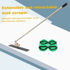 Long Handle Concrete Trowel with Shoes Telescopic Cement Surface Smoothing Tool