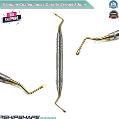 Lucas Curette Dental/Surgical Bone Curettes Serrated 2mm, 2.5mm, 3mm Set of 3PCS
