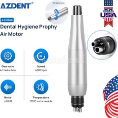 Premium Plus Dental Hygiene Prophy Handpiece Air Motor 4 Holes & 4:1 Nose Cone