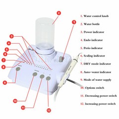 SK-E1 Dental Ultrasonic Electric Scaler 2*Water Bottles Fit Cavitron EMS Tip FDA