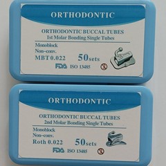 Dental Orthodontic Bondable Buccal Tubes MBT ROTH 022 1st 2nd Molar Non-conv