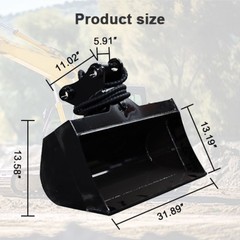 Hydraulic Tilting Bucket Fit CAT 3 Ton Excavator Compact Digger Bucket FREE SHIP