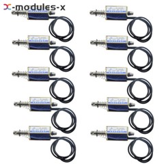 10PCS JF-0530B DC12V 300mA 5N/10mm Precise Pull-Push-Type Solenoid Electromagnet