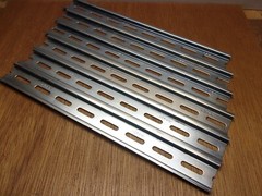 (Qty.6) Wago 12″ DIN Mounting Slotted Carrier Rail 35 X 7.5 MM Zinc Plated Steel