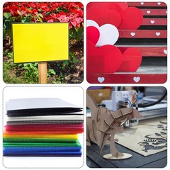 Corrugated Plastic Sheets,4mm White Blank Yard Lawn Signs,12Inch x 6Inch 5pcs