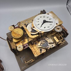VTG Stromberg Model 14 Time Clock Corded Gray Metal Case Industrial Punch Clock