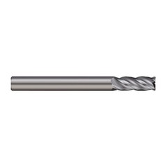 MICRO 100 VHMM-080-4 8.00mm Size, 19.00mm LOC, 4 Flute, Bright Solid Carbide Fin