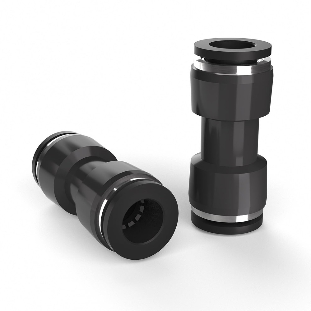 CNZG PNEU 20pcs Air Line Quick Connect Fittings,5/32” OD 4mm 5/32″OD, Black