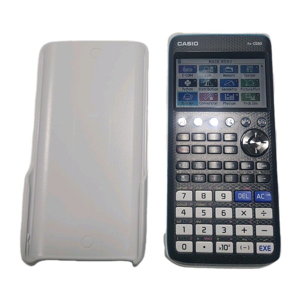 Casio FX-CG50 Color Graphing Calculator Black With Cover Case And Charger