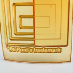 Vintage Du Pont DuPont Printers Yellow Stamp Cyrel Deep Relief Rubber Rare!