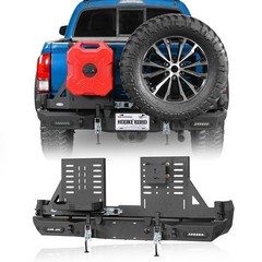 2016-2023 Tacoma Rear Bumper Dual Swing Out Tire Carrier Jerry Can D-Rings