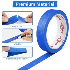 4 Rolls Blue Painters Tape, Premium Masking Tape, Paint Tape for Multi-Purpos…