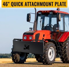 Heavy Duty 1/4″ Thick 3/8″ Top Bar Quick Tach Attachment Mount Plate