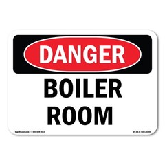 Boiler Room ANSI OSHA ANSI Danger Sign Metal Plastic Decal
