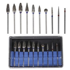 10 Pcs Dental Lab Tungsten Steel Carbide Burs Polishing Bur Drills HP 2.35mm
